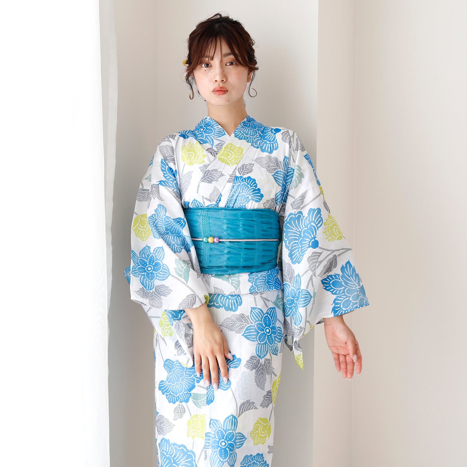 [レンタル] [2025新作]SION レディース浴衣 花柄 フリーサイズ