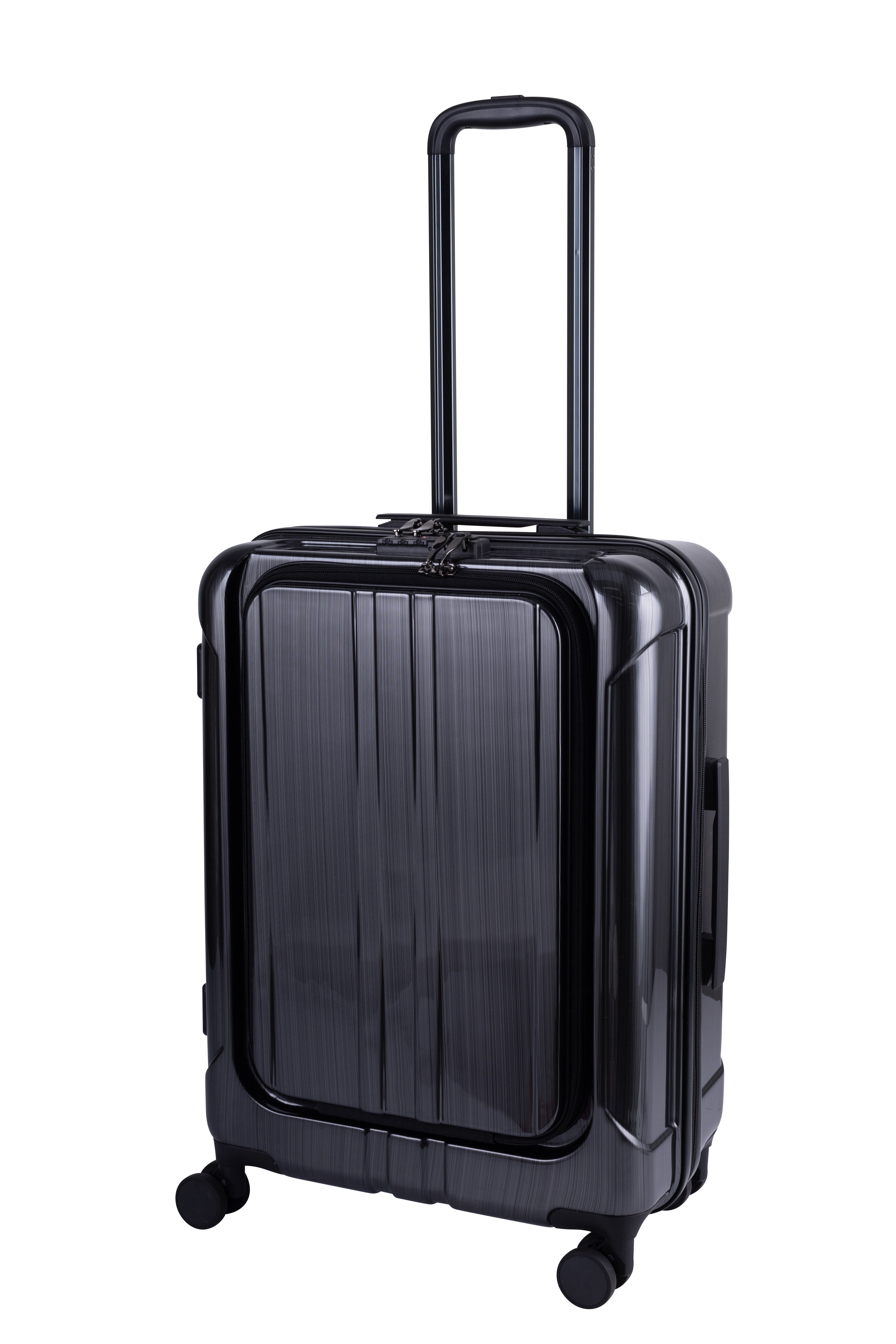 [レンタル] [3-5泊向けサイズ]グランプラス クイック 60L ハード スーツケース ヘアラインブラック