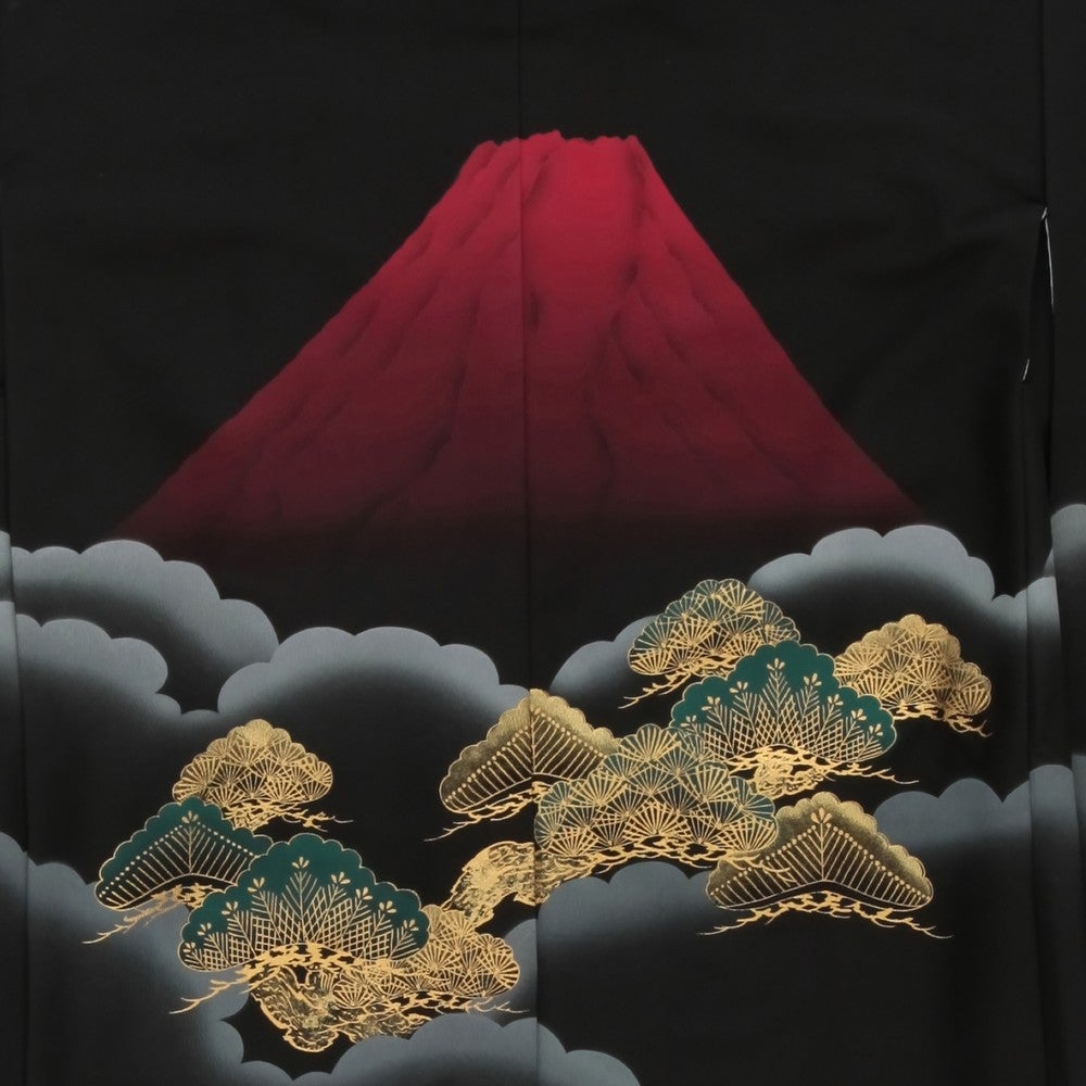 七五三/節句 袴セット 5歳男の子 赤富士 荘厳