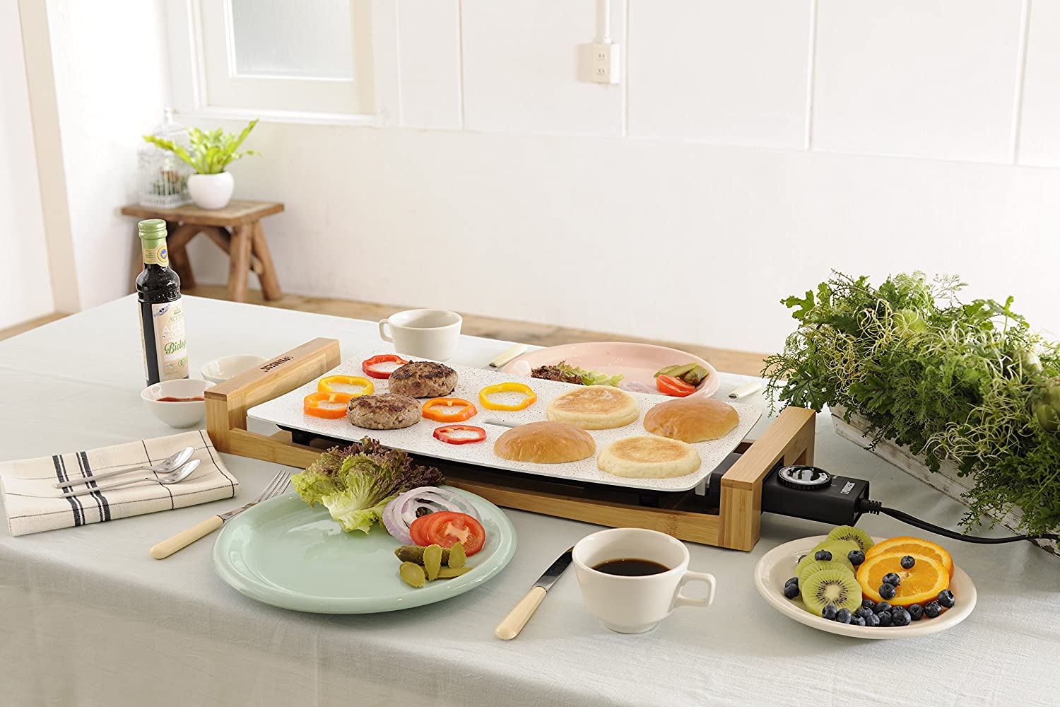 [レンタル] PRINCESS ホットプレート Table Grill Stone ホワイト - 4