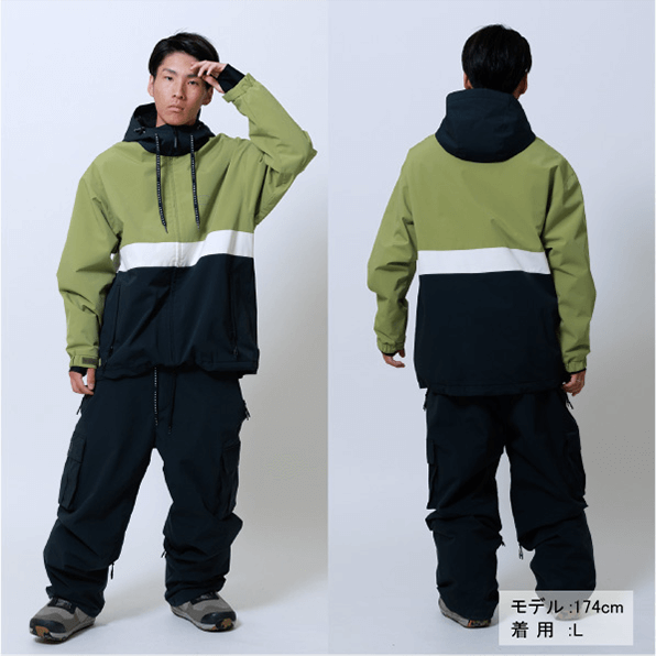 オンヨネ(ONYONE) 男女兼用 スキー・スノボウェア ジャケット単品 WIDE OVER JACKET JFJ98002 MOSS Lサイズ