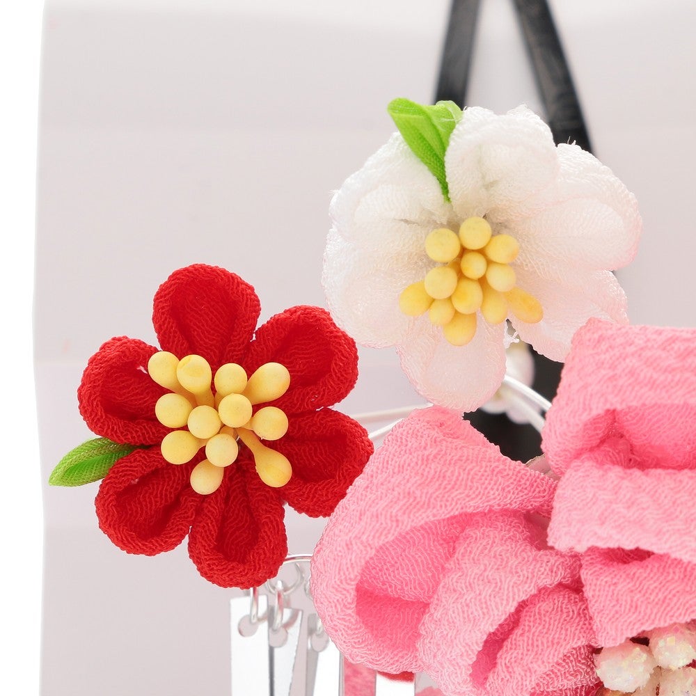 [レンタル] 七五三/節句 和装髪飾り 2点セット パッチン留め (ピンク)の宅配レンタル - 4