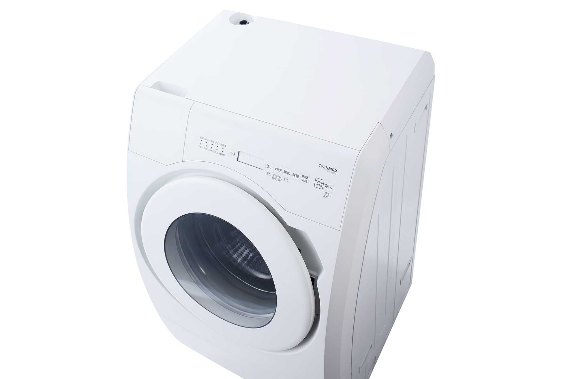 ツインバード ドラム式電気洗濯乾燥機 FW-FD90W 斜め後ろ ホワイト - 6
