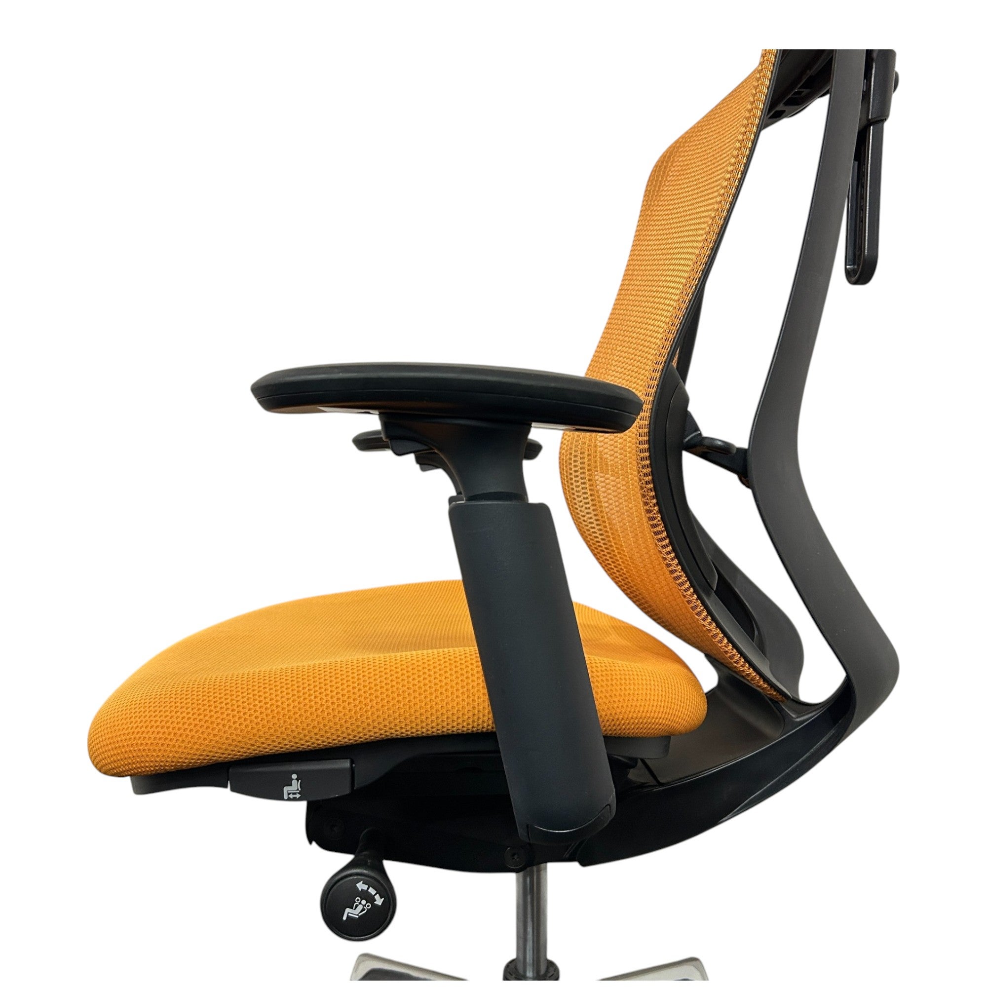 [レンタル] オカムラ オフィスチェア シルフィー ハイバック 可動肘 ハンガー オレンジ ブラック ポリッシュ C686BR-FMR8 - 11