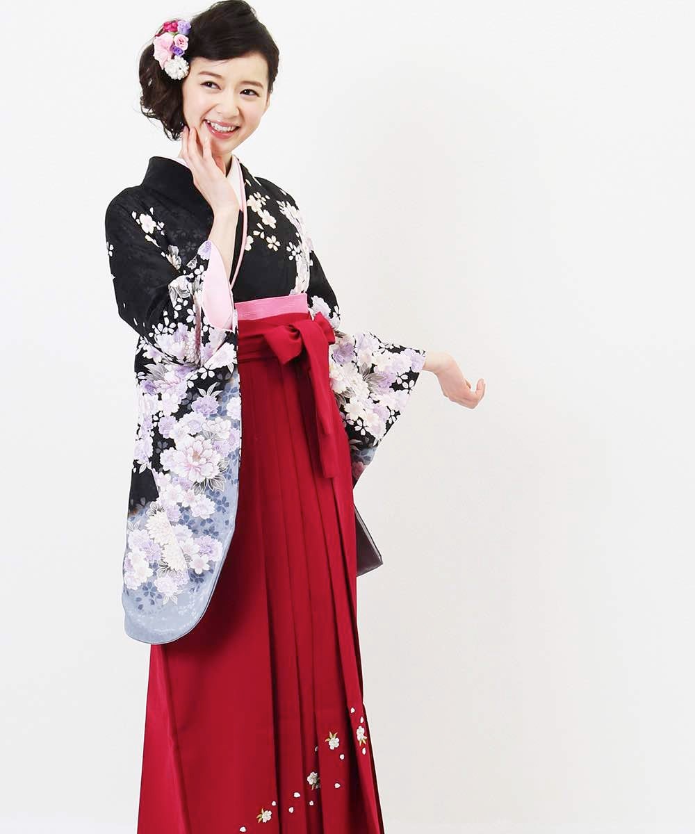 [レンタル] 【対応身長157cm～165cm】卒業式 袴 レンタル フルセット 女性 袴セット-828の宅配レンタル - 17