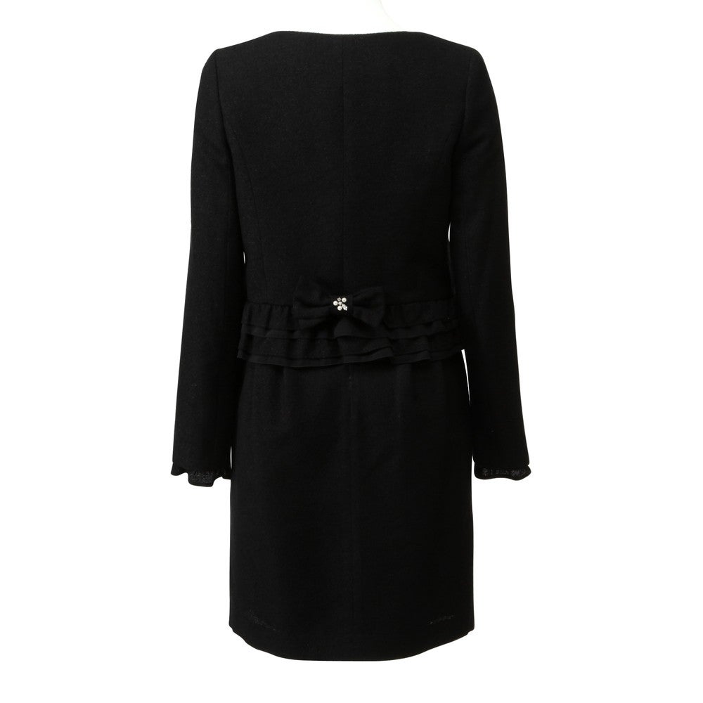 [レンタル] レッセパッセ セレモニースーツ2点セット(ジャケット+ワンピース) ブラック ブラック 9号