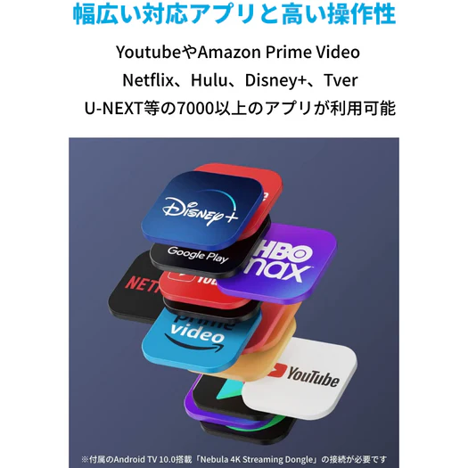 [レンタル] Anker Nebula Cosmos Laser 4K D23505F2 ホームプロジェクター - 4