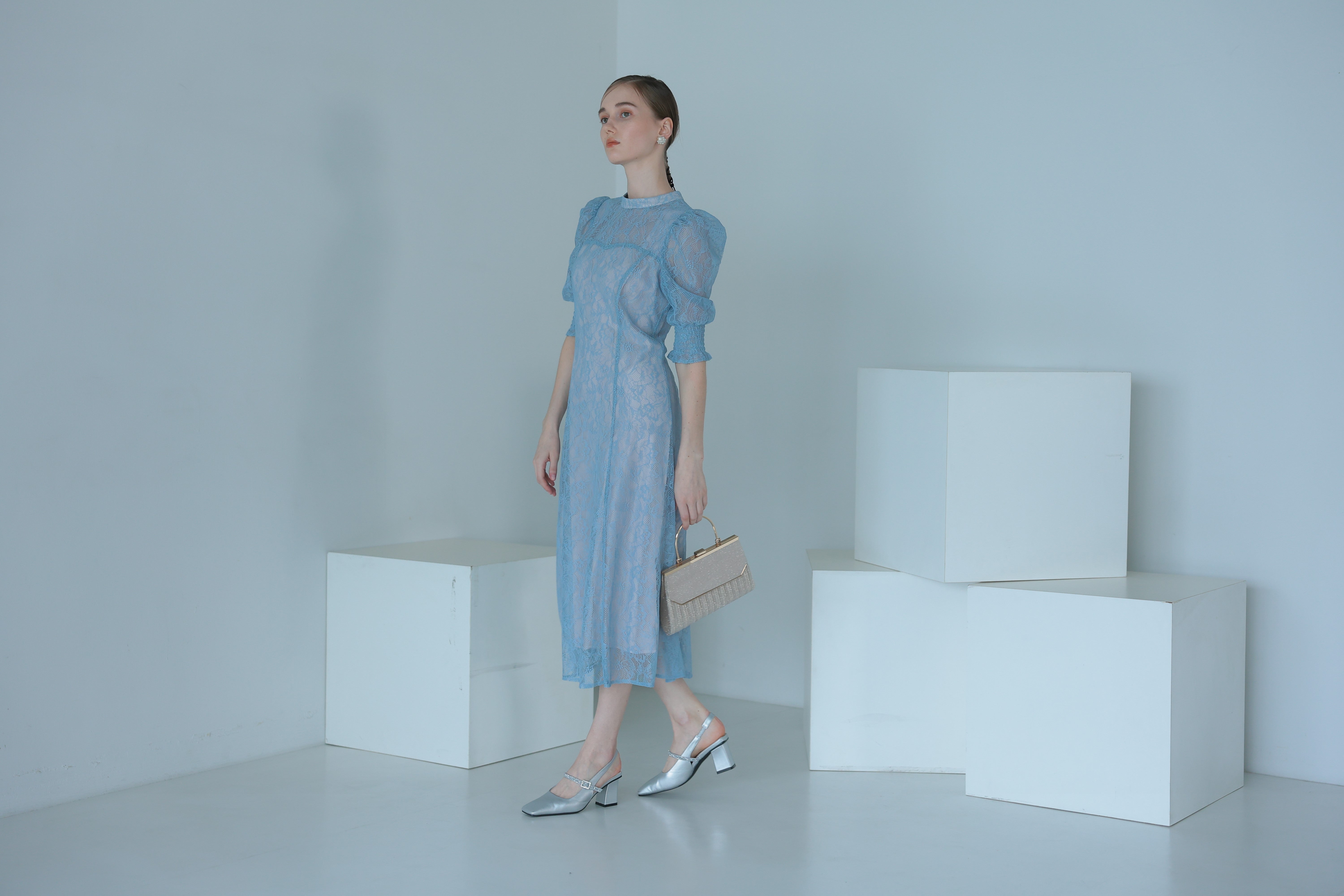 [レンタル] アートマリー ラメプリーツハンドル付きパーティーバッグ ベージュの宅配レンタル - 9