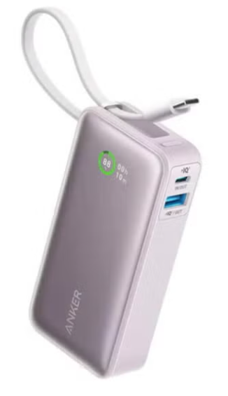 [レンタル] Anker Nano Power Bank (30W, Built-In USB-C Cable) モバイルバッテリー パープル