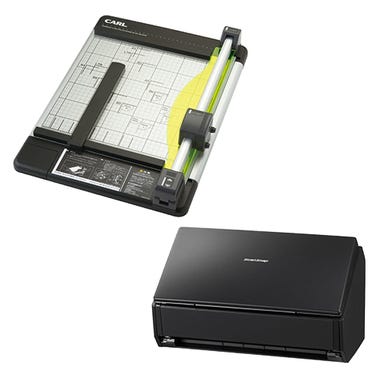 電子書籍化用スキャナと定番の裁断機セット DC-210NとFI-IX500Aのセット