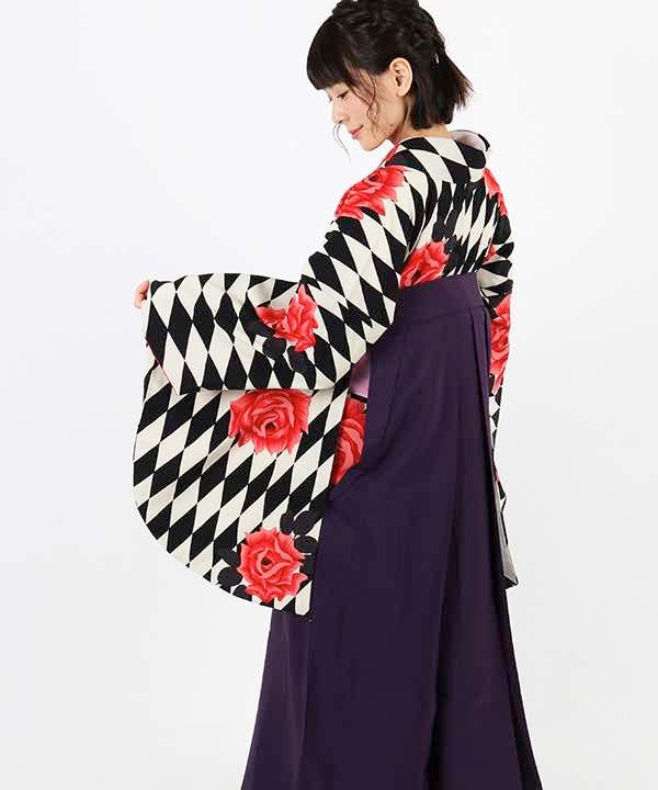 [レンタル] 【対応身長 157cm～165cm】卒業式 袴 レンタル フルセット 女性 袴セット-1434の宅配レンタル - 3