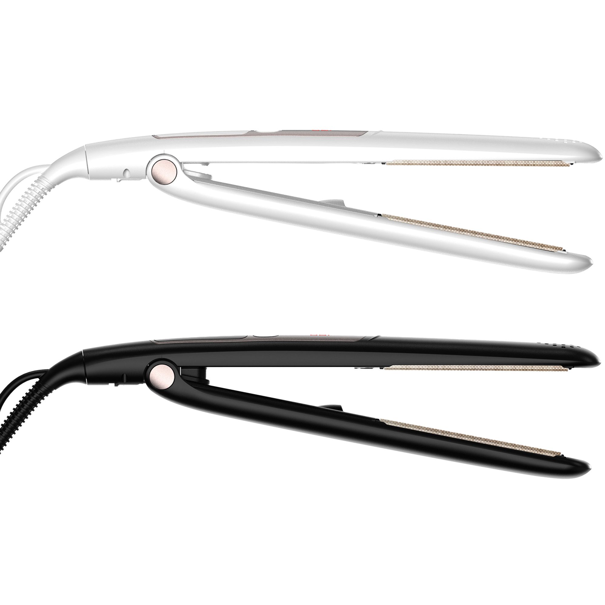 FEATHERAQUA ストレートヘアアイロン FA-SHI24PWH 側面 プレート面 ブラック・ホワイト - 7