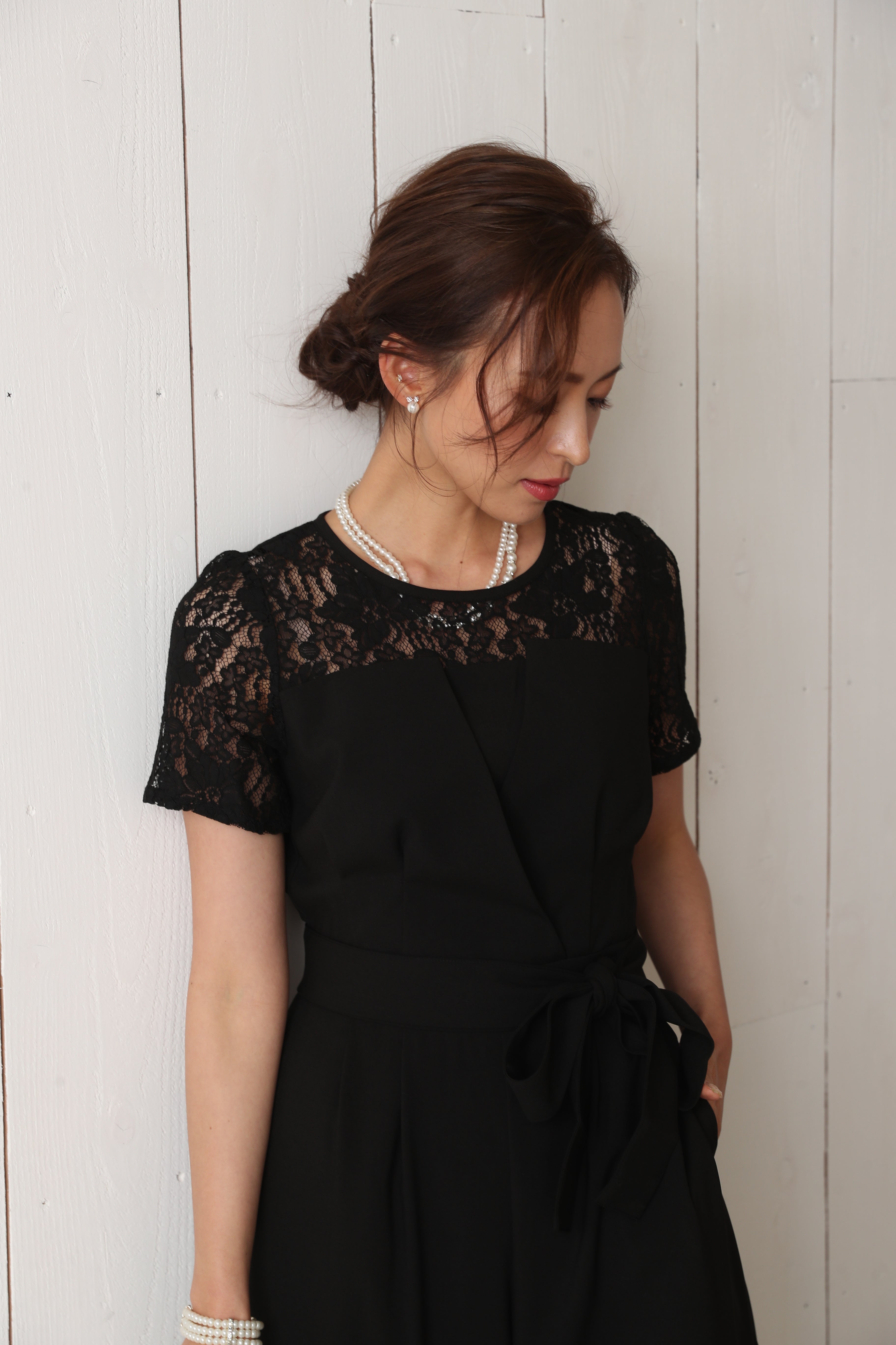 [レンタル] BELINDA DE CAPRIS 袖付きタックテーパード オールインワン パンツドレス ブラックの宅配レンタル - 37