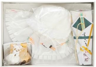 [レンタル] 男の子 お宮参り 産着レンタル6点フルセット 兜に龍 紺の宅配レンタル - 5