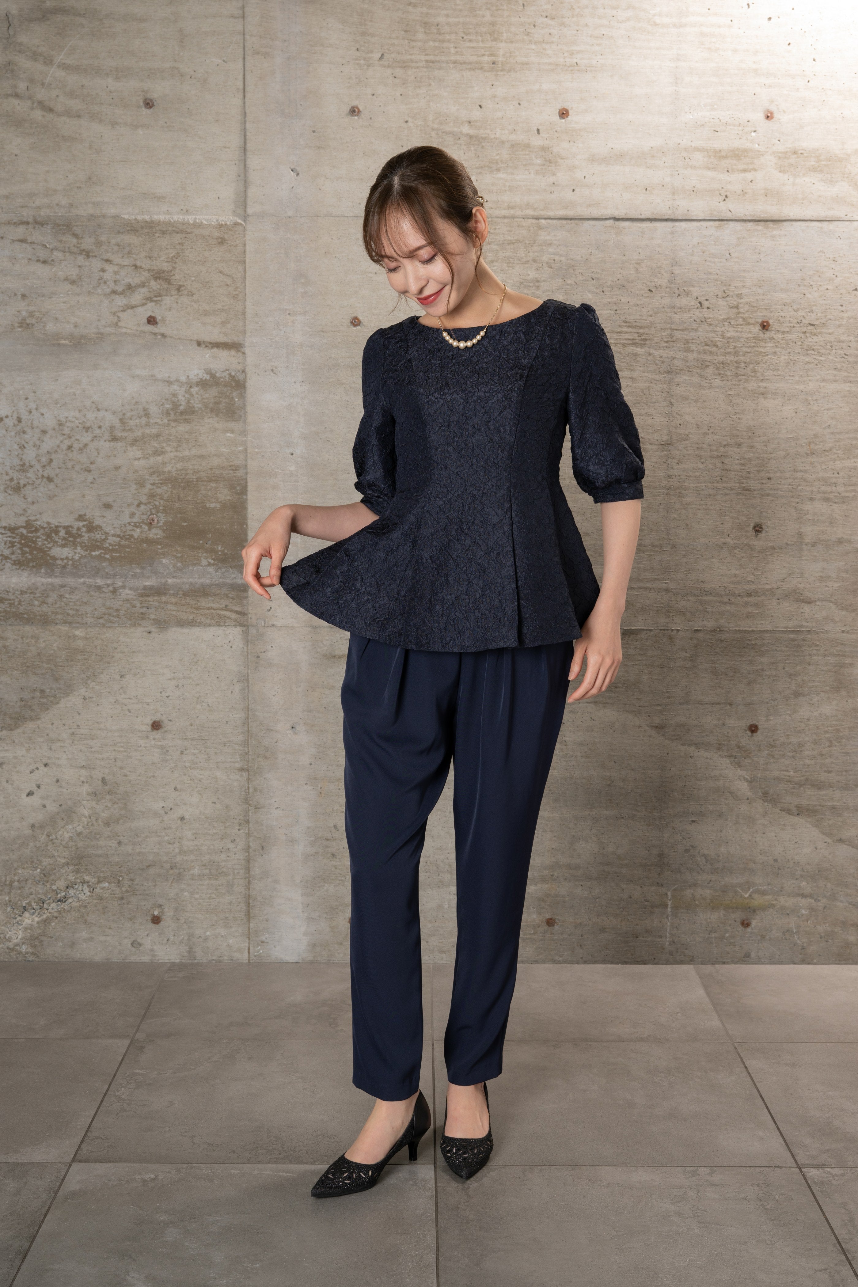 [レンタル] BELINDA DE CAPRIS ジャガードブラウス2wayパンツセットアップ パンツドレスの宅配レンタル - 5