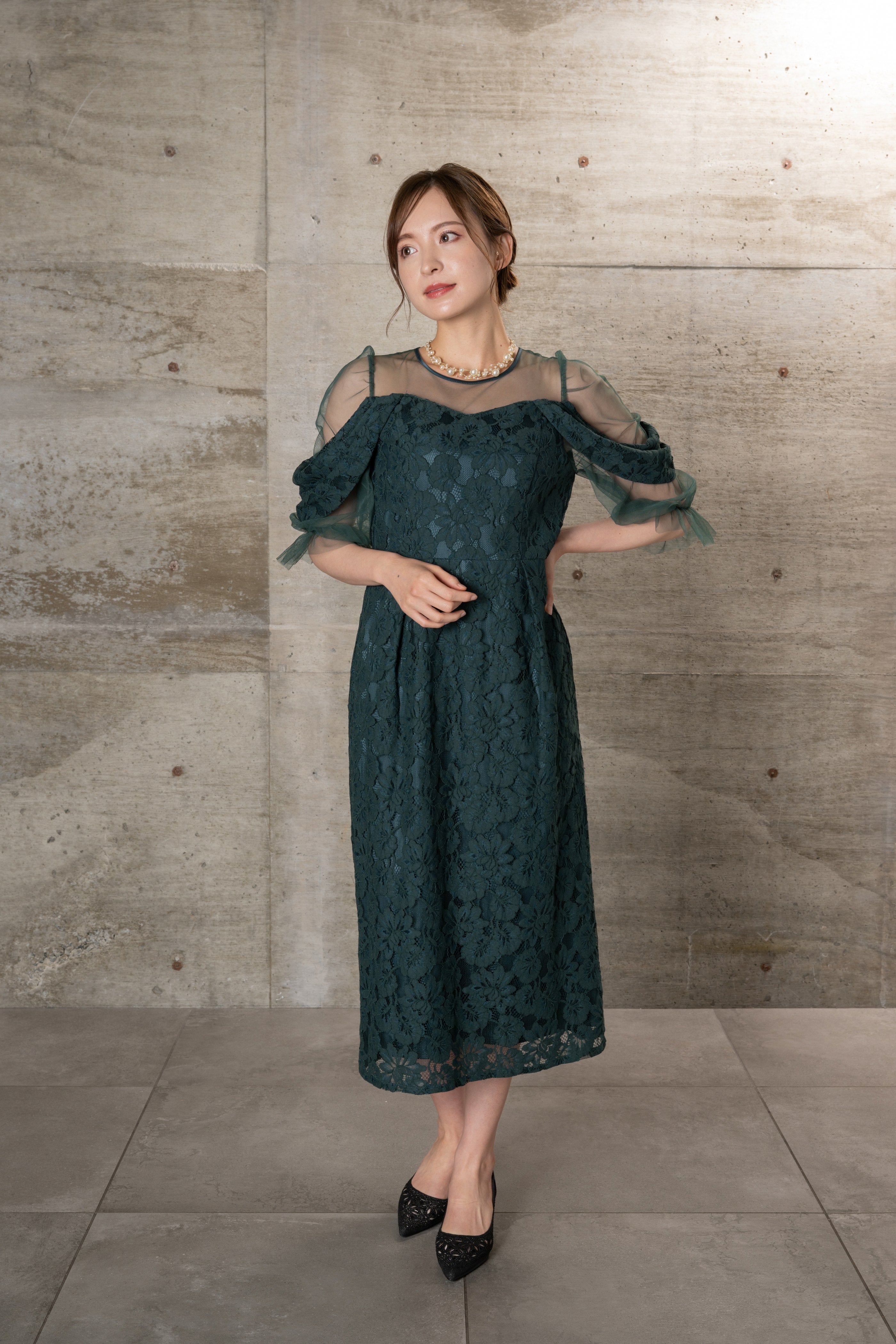 [レンタル] BELINDA DE CAPRIS レースオフショルチュールワンピース ワンピースドレスの宅配レンタル - 9