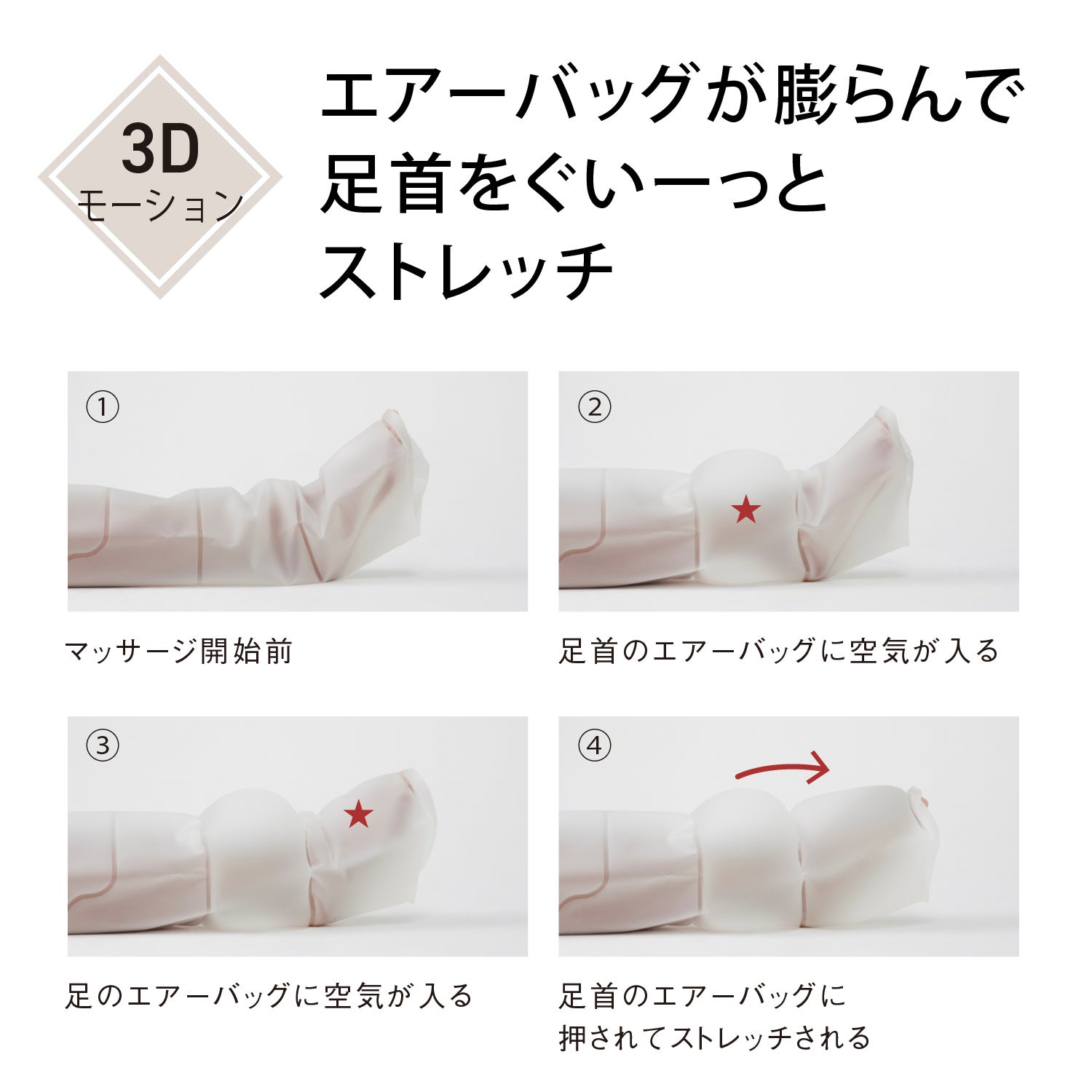 [レンタル] パナソニック エア―マッサージャー EW-RA192 「はくだけキュッとリフレ」 - 8