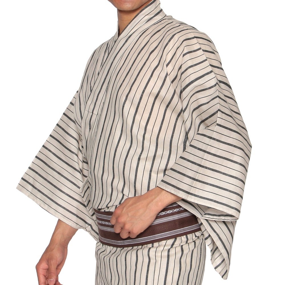 [レンタル] メンズ浴衣 フルセット 縦縞 身長目安170cm・175cmの宅配レンタル - 4