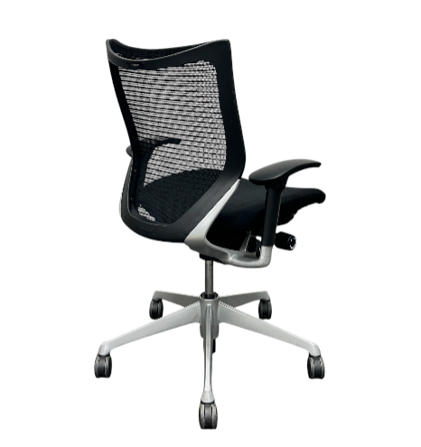 [レンタル] オカムラ バロン ローバック 可動肘 ブラック シルバー CP83DR-FDF1 オフィスチェア - 4