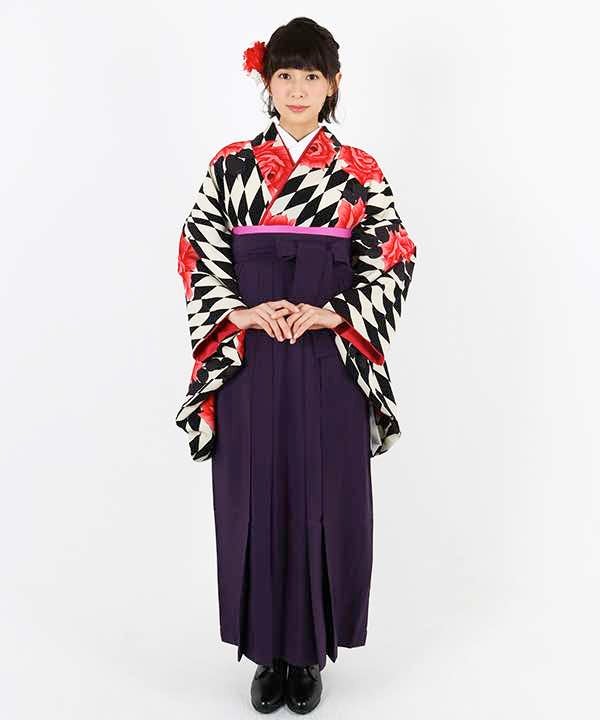 [レンタル] 【対応身長 157cm～165cm】卒業式 袴 レンタル フルセット 女性 袴セット-1434