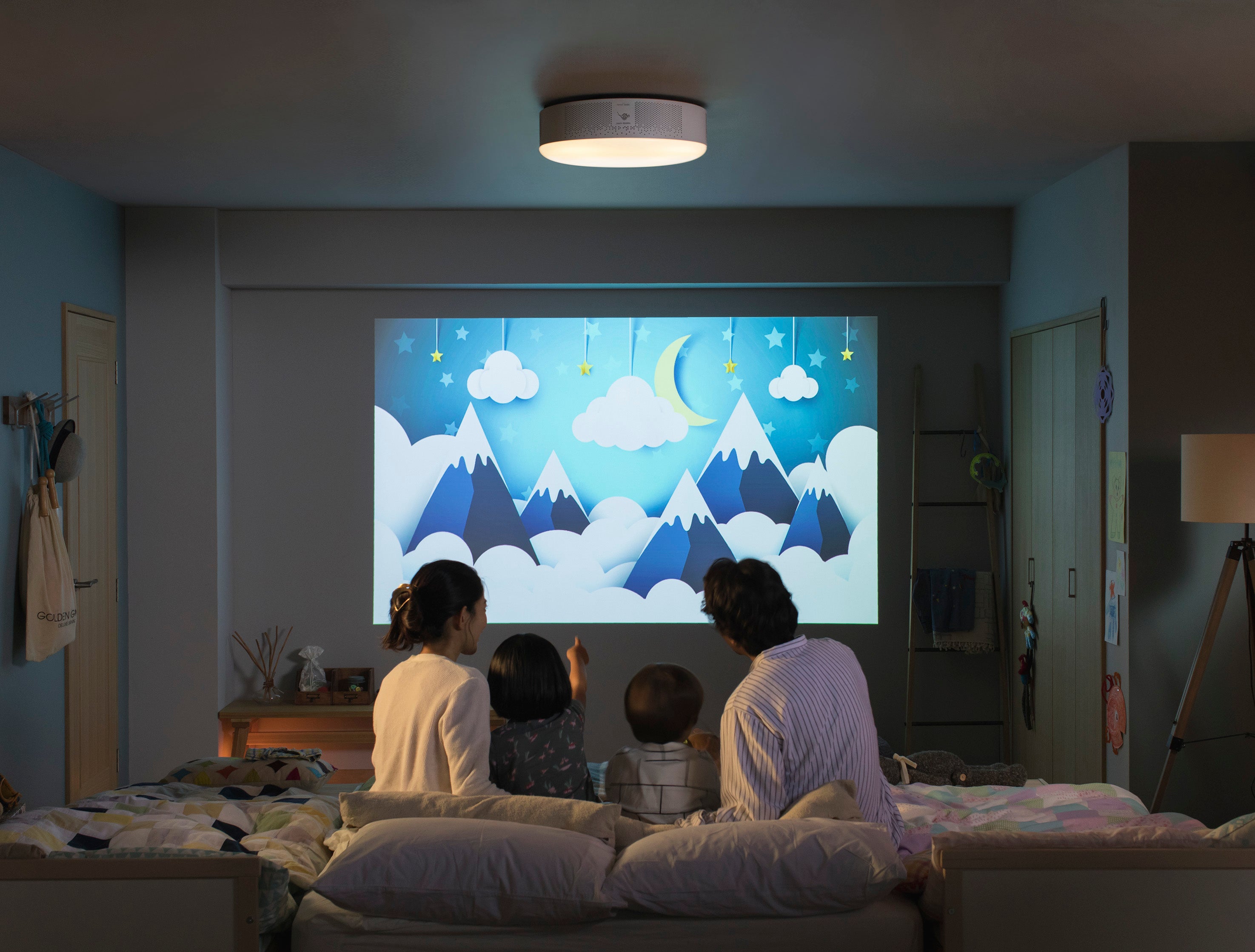 popin Aladdin SE プロジェクター PA20U02DJ レンタル] popIn Aladdin SE 世界初の照明一体型3in1プロジェクター