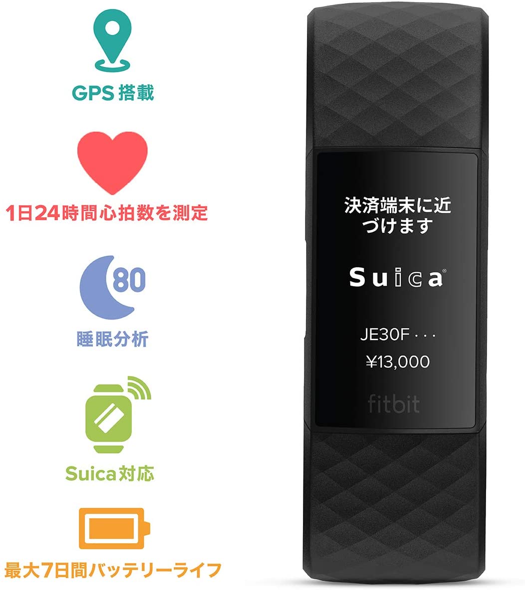 [レンタル] Fitbit フィットネスリストバンド Charge4 FB417BKBK-JP - 2