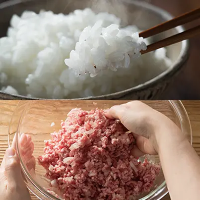 日立 ヘルシーシェフ MRO-W1E 過熱水蒸気オーブンレンジ 自動調理 ひき肉・ごはんの調理例 - 8