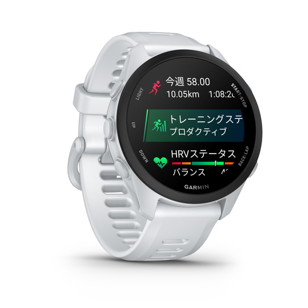 ガーミン(GARMIN) Forerunner 70 ランニングウォッチ ホワイトストーン 斜め・トレーニングステータス画面 - 8
