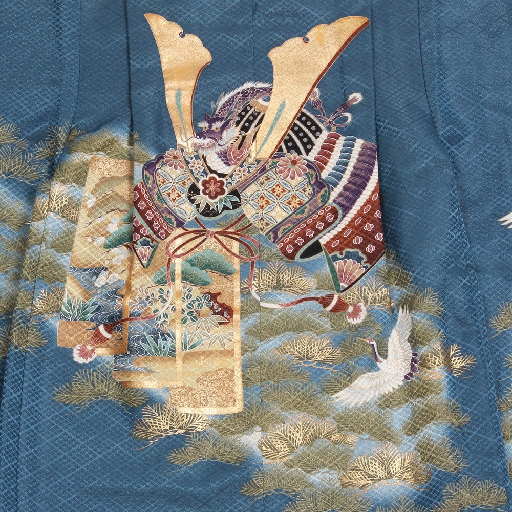 七五三/節句 袴セット 5歳 男の子 花柄 鼓