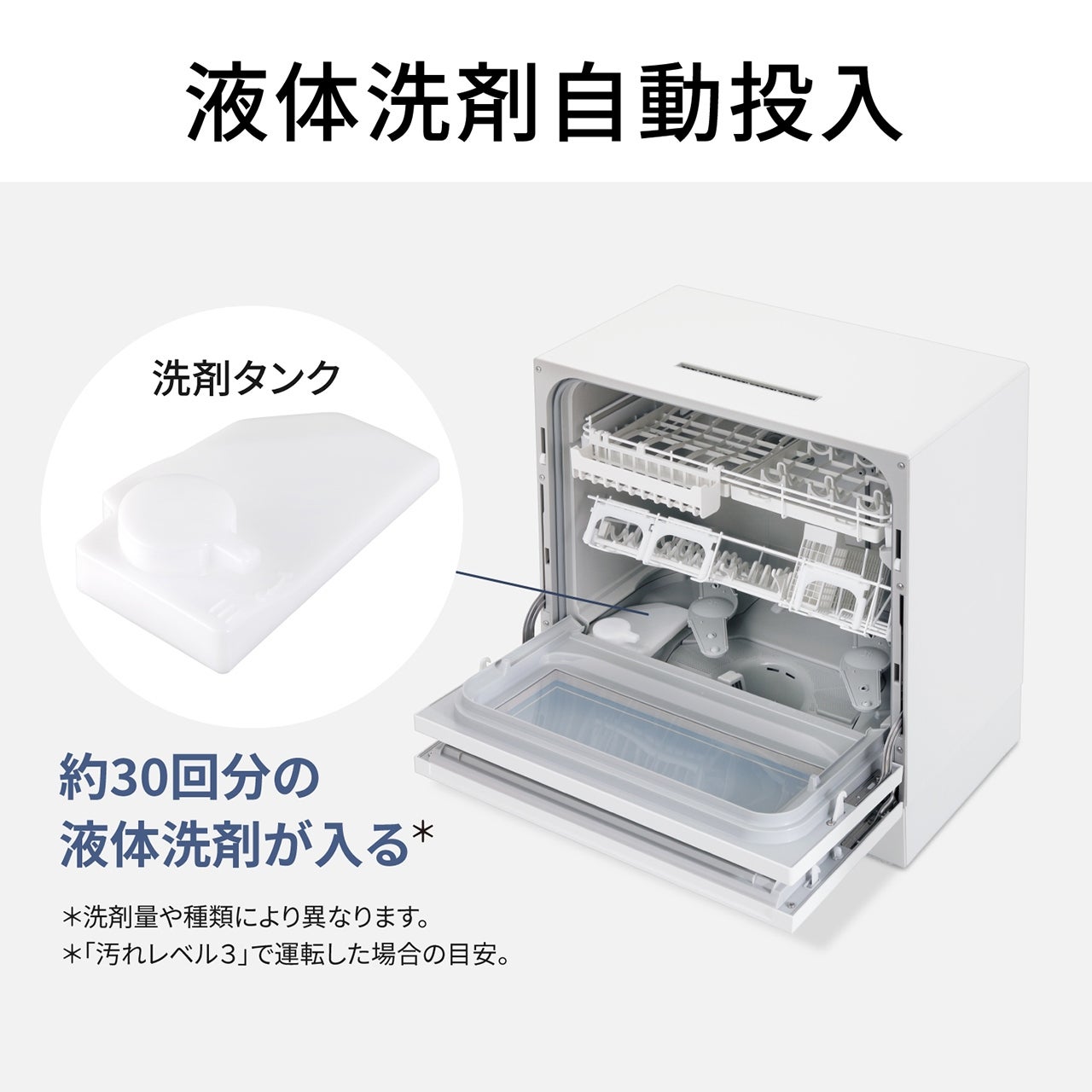[レンタル] 【長期利用向け】[～食器40点][新品]パナソニック 食器洗い乾燥機 NP-TZ500 分岐水栓対応 5人分 ホワイト - 10