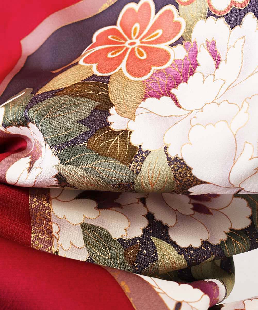[レンタル] レンタル振袖フルセット-294 赤系 花柄の宅配レンタル - 19