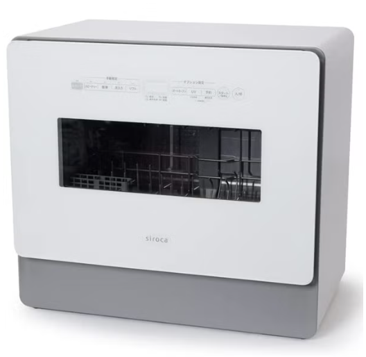 【長期利用向け】 [～食器36点][新品]シロカ 2WAY食器洗い乾燥機 大人数向け SS-MA351 工事不要 自動給水式 分岐水栓対応