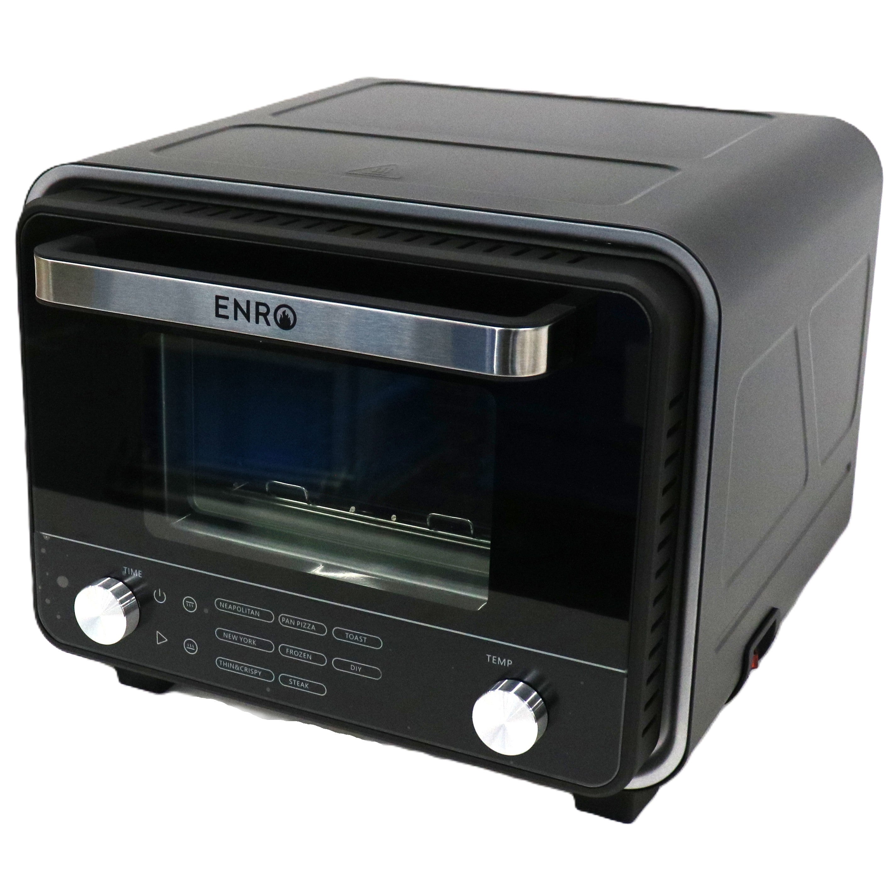 ENRO 電気式窯名人mini ブラック レンタル] ENRO 電気式窯焼名人mini 小型家電ピザ窯 トースター