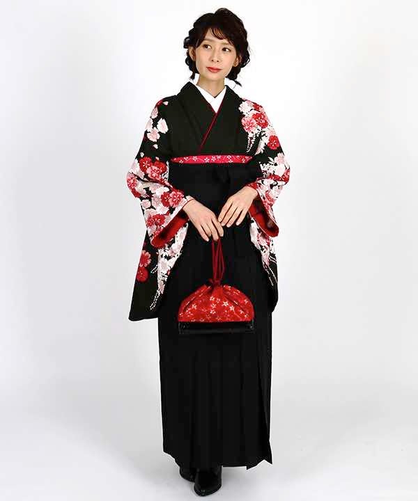 [レンタル] 【対応身長 157cm～165cm】卒業式 袴 レンタル フルセット 女性 袴セット-908