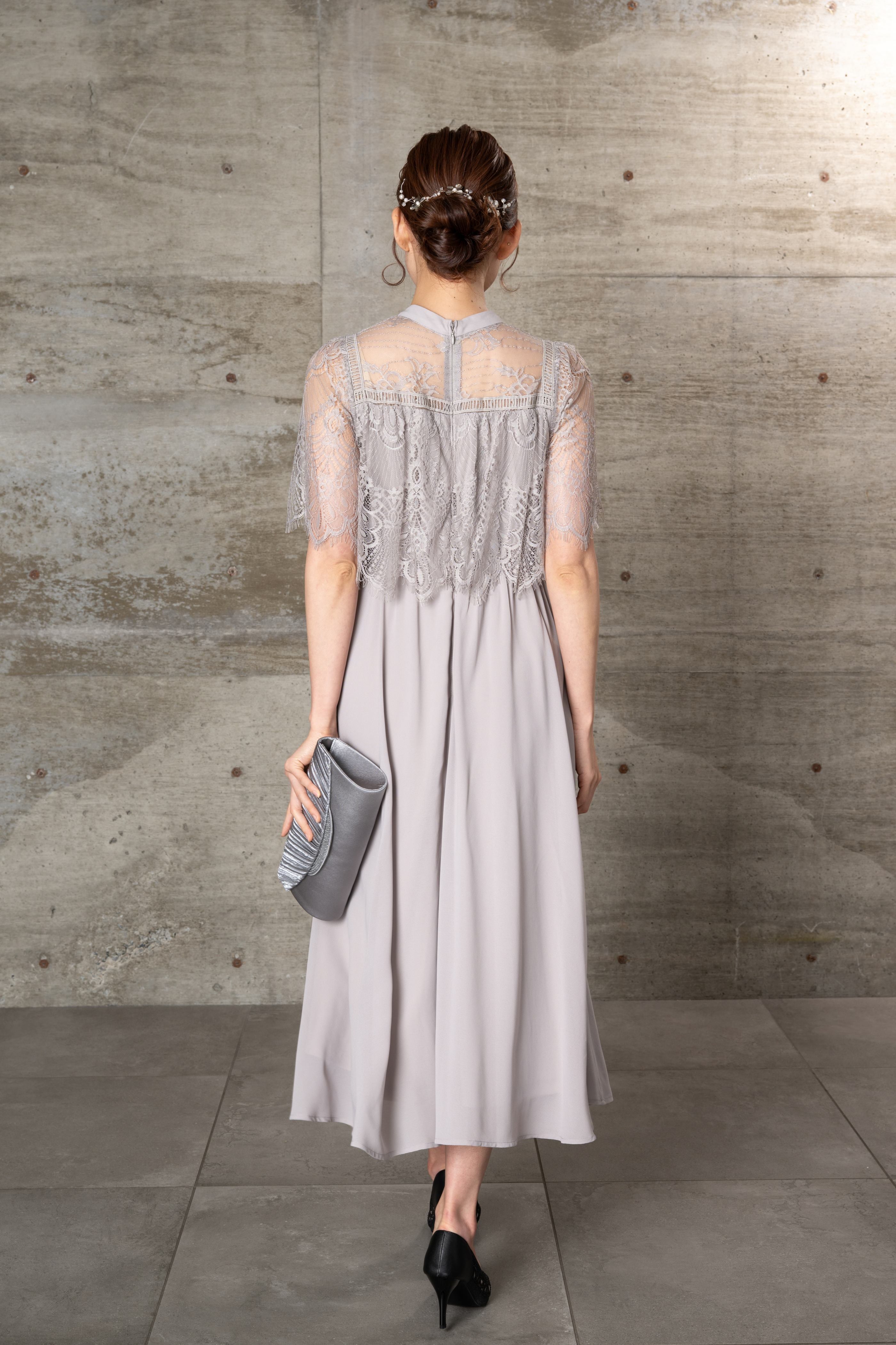 [レンタル] BELINDA DE CAPRIS スタンドカラーフレアドレスの宅配レンタル - 11