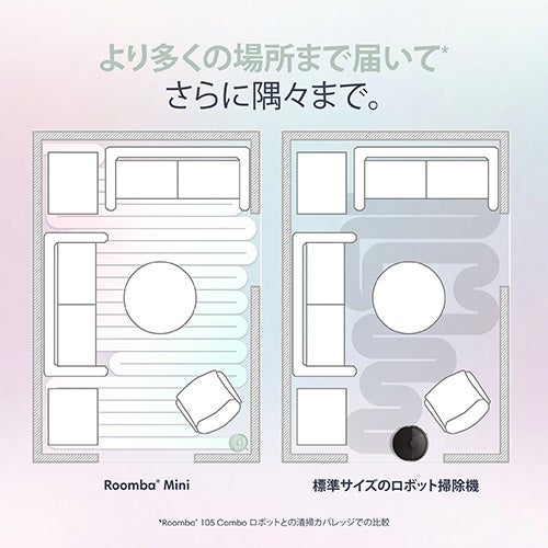 [レンタル] Roomba (ルンバ) Mini 掃除機＆床拭きロボット + AutoEmpty 充電ステーション アイロボット公式 [ロボットスマートプラン＋] - 24
