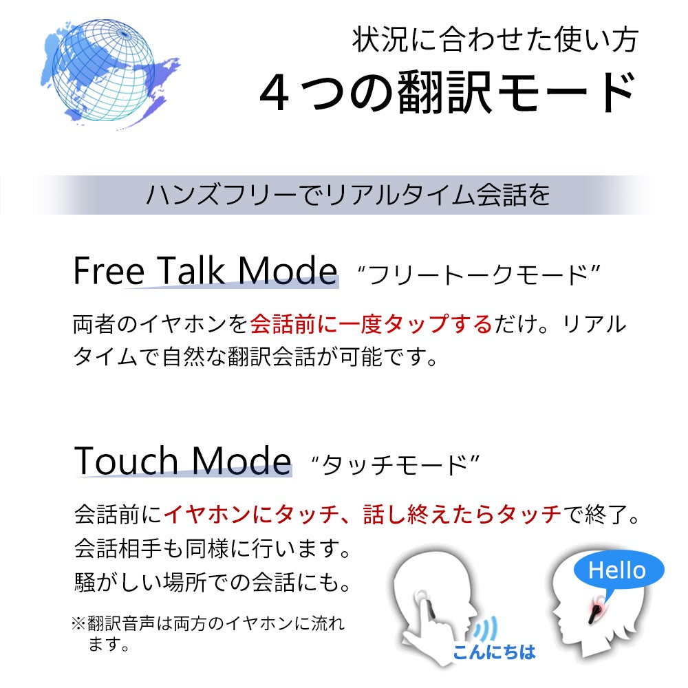 [レンタル] Wooask M6 ワイヤレスイヤホン 翻訳機の宅配レンタル - 8