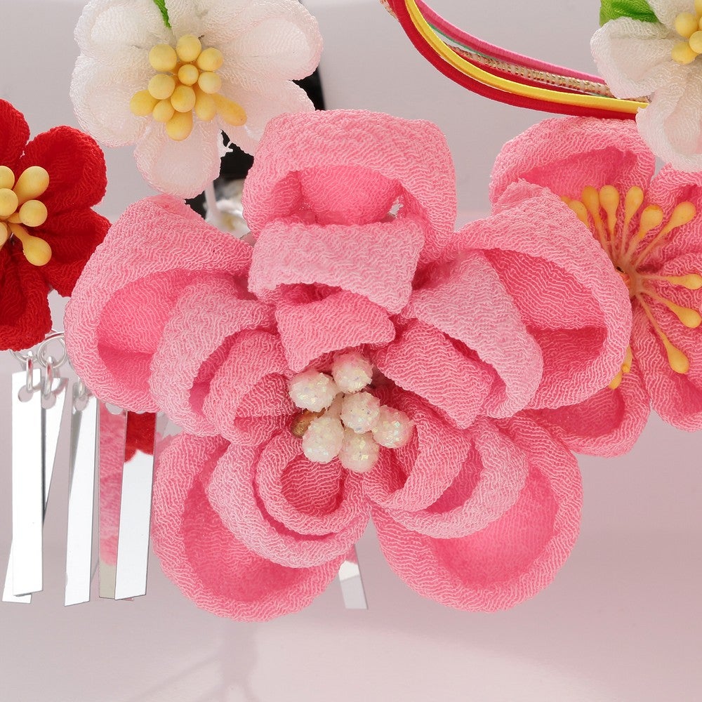 [レンタル] 七五三/節句 和装髪飾り 2点セット パッチン留め (ピンク)の宅配レンタル - 3