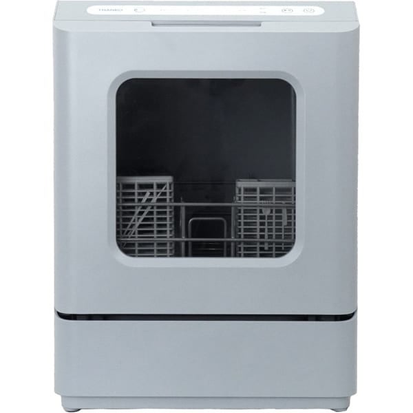 [レンタル] [～食器12点]サンコー ラクアmini color 食器洗い乾燥機 工事不要 タンク式 ミスティーブルー