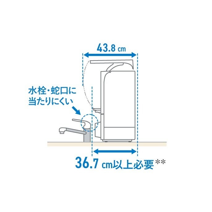 [レンタル] [～食器24点][新品]パナソニック スリム食器洗い乾燥機 NP-TSP1 工事不要 タンク式 4人分 - 3