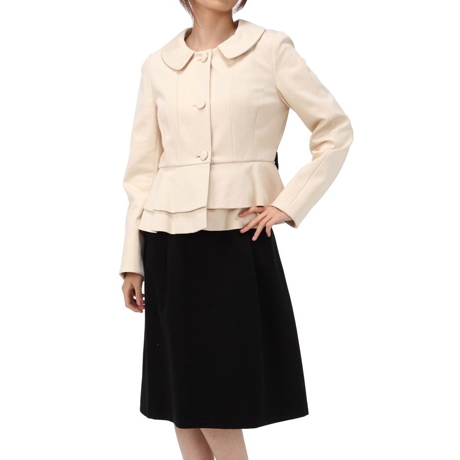 [レンタル] トゥービーシック セレモニースーツ2点セット(ジャケット+ワンピース) ホワイト / ベージュの宅配レンタル - 11