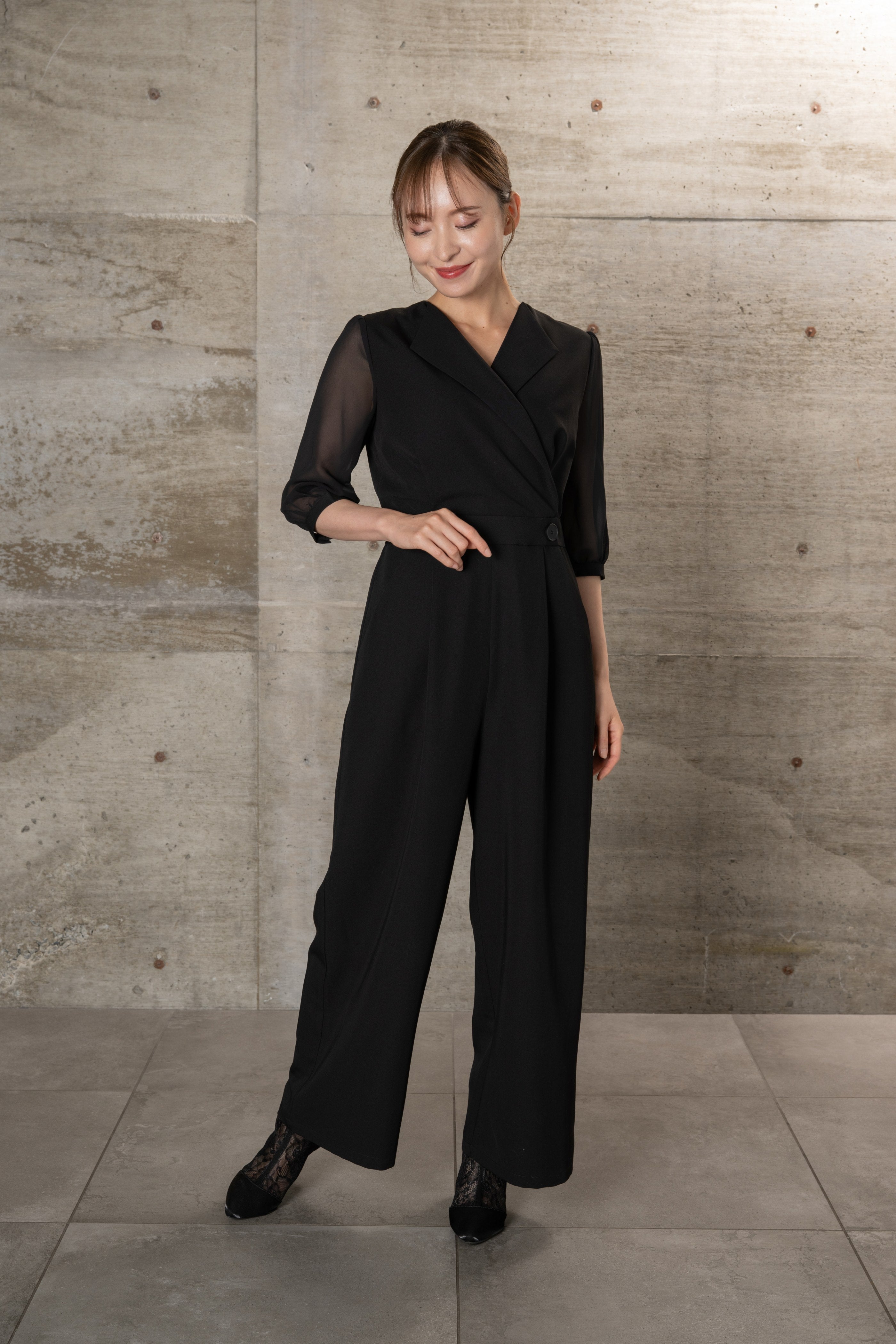 [レンタル] BELINDA DE CAPRIS カシュクール袖シフォンオールインワン パンツドレスの宅配レンタル - 8