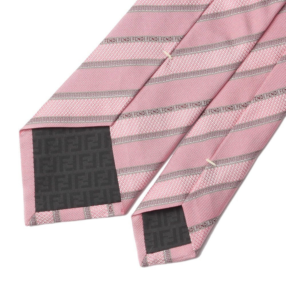 [レンタル] フェンディ メンズネクタイ シルク ピンク レジメンタルストライプの宅配レンタル - 2