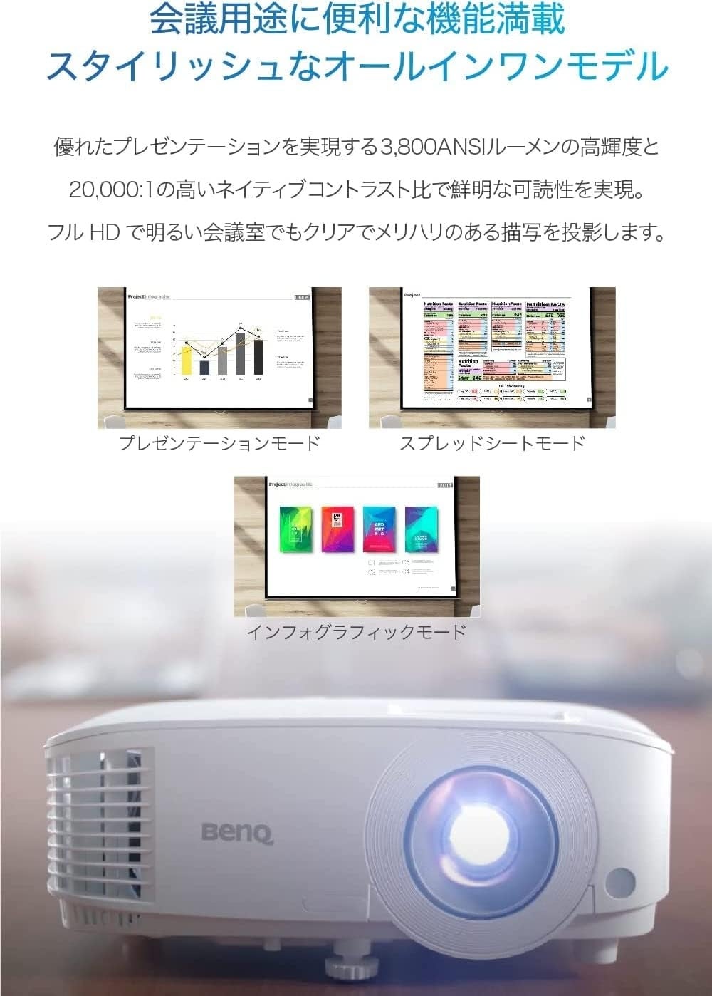 [レンタル] BenQ ビジネスプロジェクター MH560 - 7