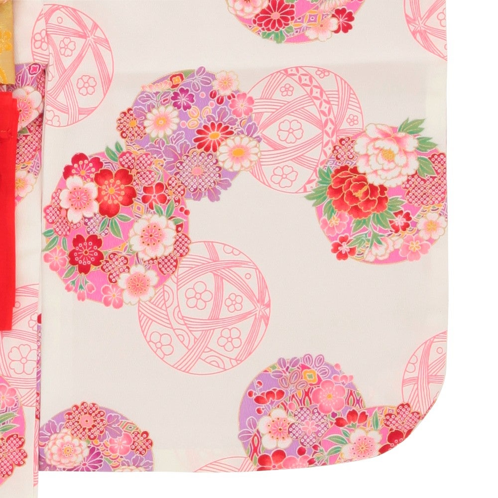 [レンタル] 七五三/節句 着物セット 7歳女の子 満開牡丹 手鞠の宅配レンタル - 2