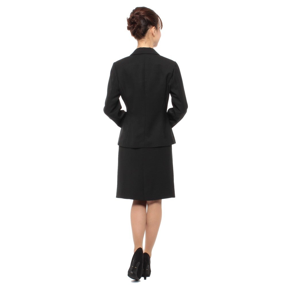 [レンタル] レディース フォーマルスーツ2点セット(ジャケット+タイトスカート) ブラックの宅配レンタル - 3