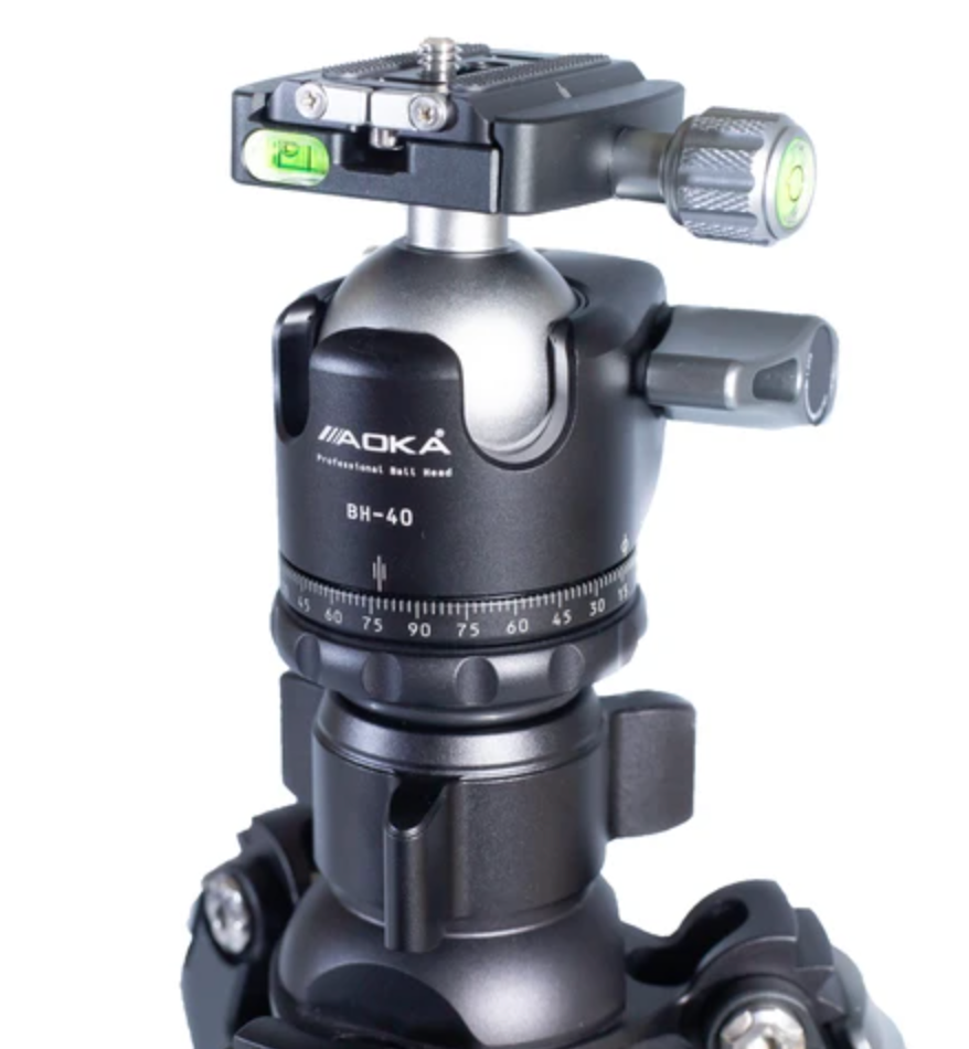 [レンタル] AOKA エクスプローラー三脚 カーボン 4段 KF324C＋BH40 - 4