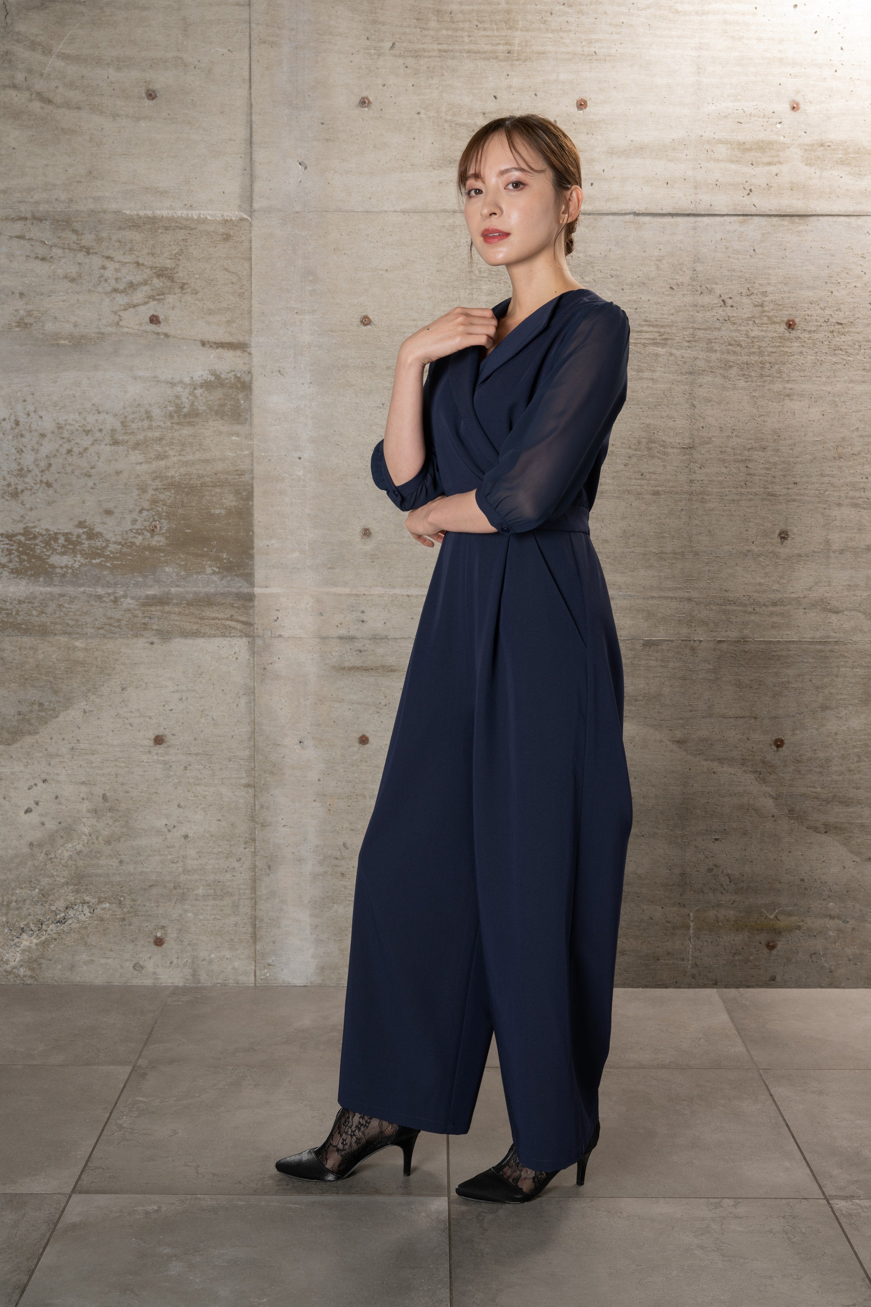 [レンタル] BELINDA DE CAPRIS カシュクール袖シフォンオールインワン パンツドレスの宅配レンタル - 13