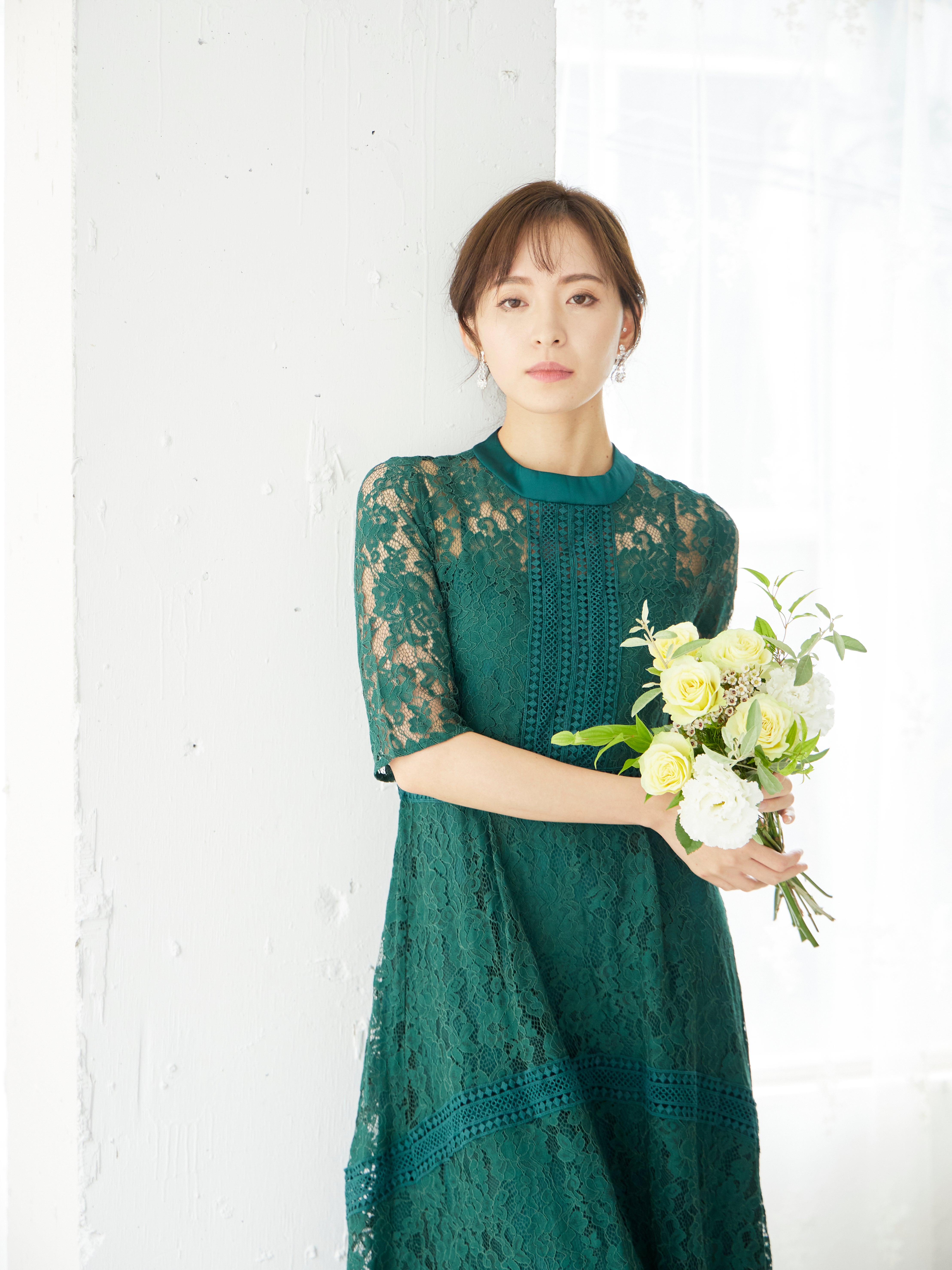 [レンタル] BELINDA DE CAPRIS ケミカルレース フィッシュテール ワンピースドレス グリーンの宅配レンタル - 11