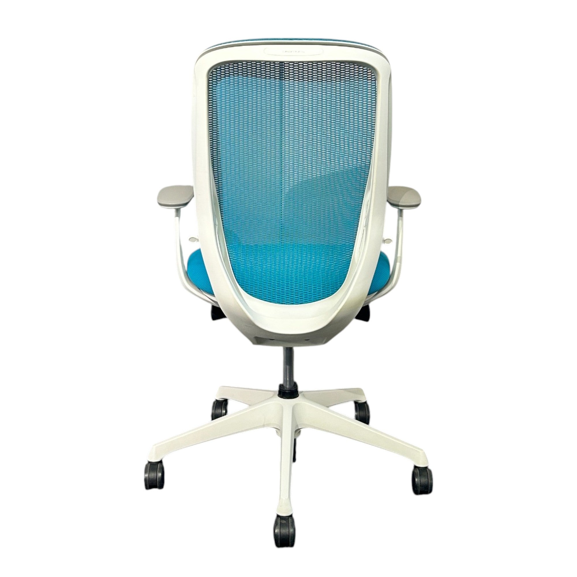 [レンタル] オカムラ オフィスチェア シルフィー ハイバック 固定肘 ブルーグリーン ホワイト C646XW-FMR6 - 4